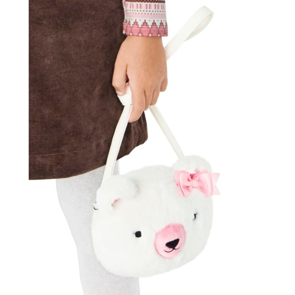 Gymboree Bear Hugs Plush Polar Bear‎ Crossbody Little Girl's Purse